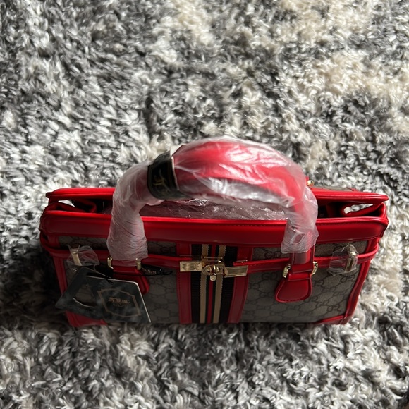 Red & brown/tan Handbag - Picture 6 of 7